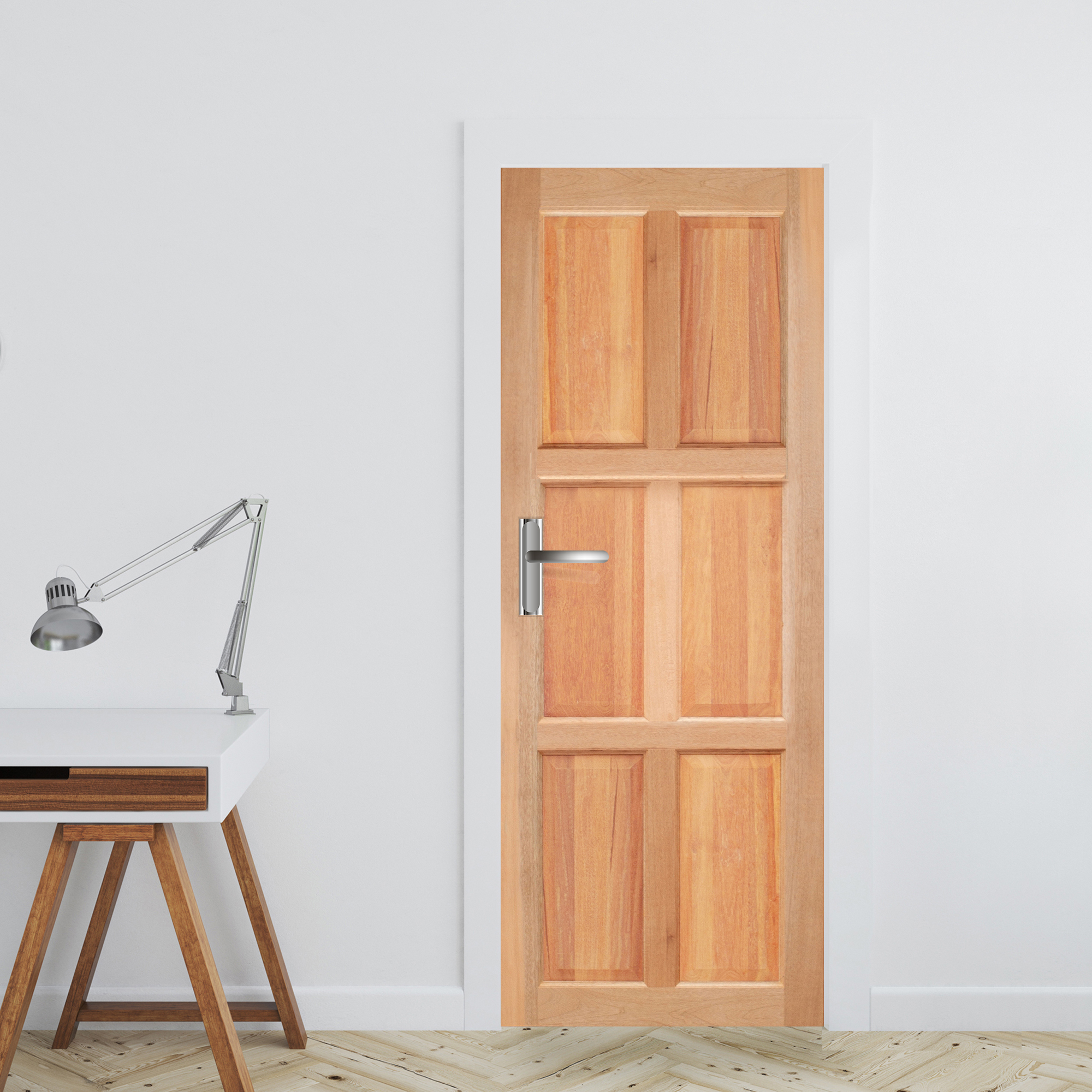 ประตูไม้ KW001 (6ฟัก) รูปตย