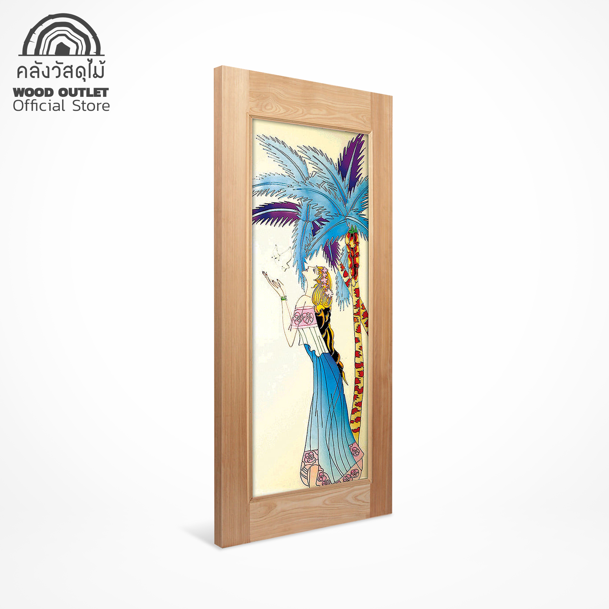 Shopee Mall กระจกเพ้นท์ลาย ART04